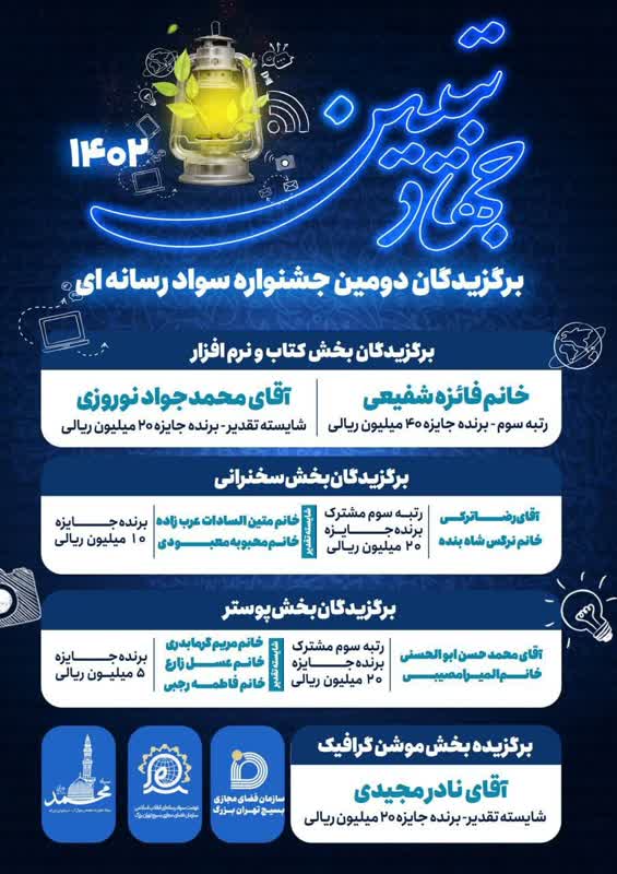 کسب رتبه برتر توسط استاد گروه معارف اسلامی در جشنواره ملی سواد رسانه ای نسرا